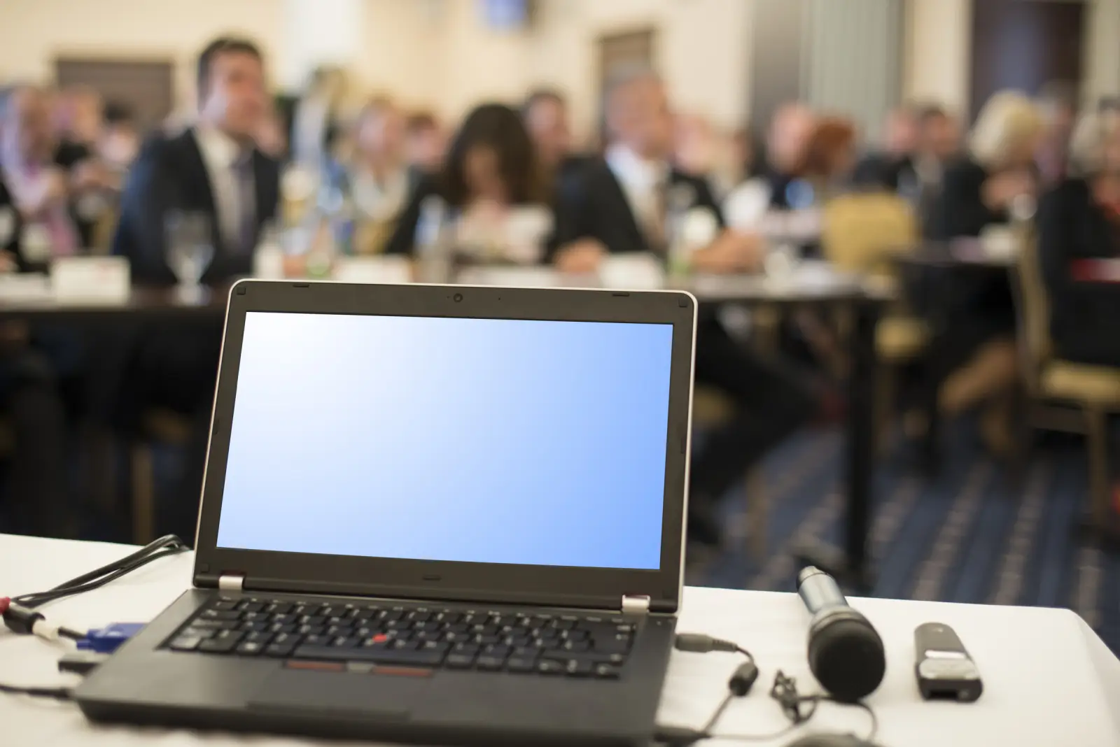 Indoor business conference for managers.
