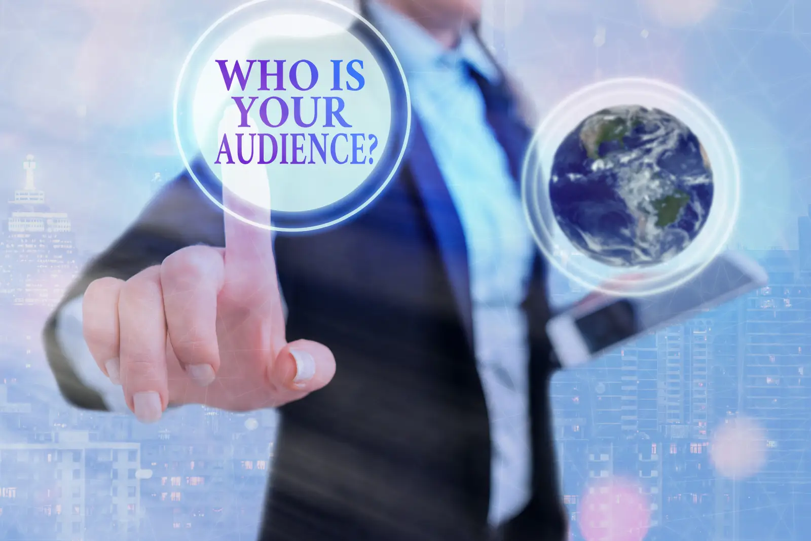 Writing note showing Who Is Your Audience Question. Business concept for who is watching or listening to it